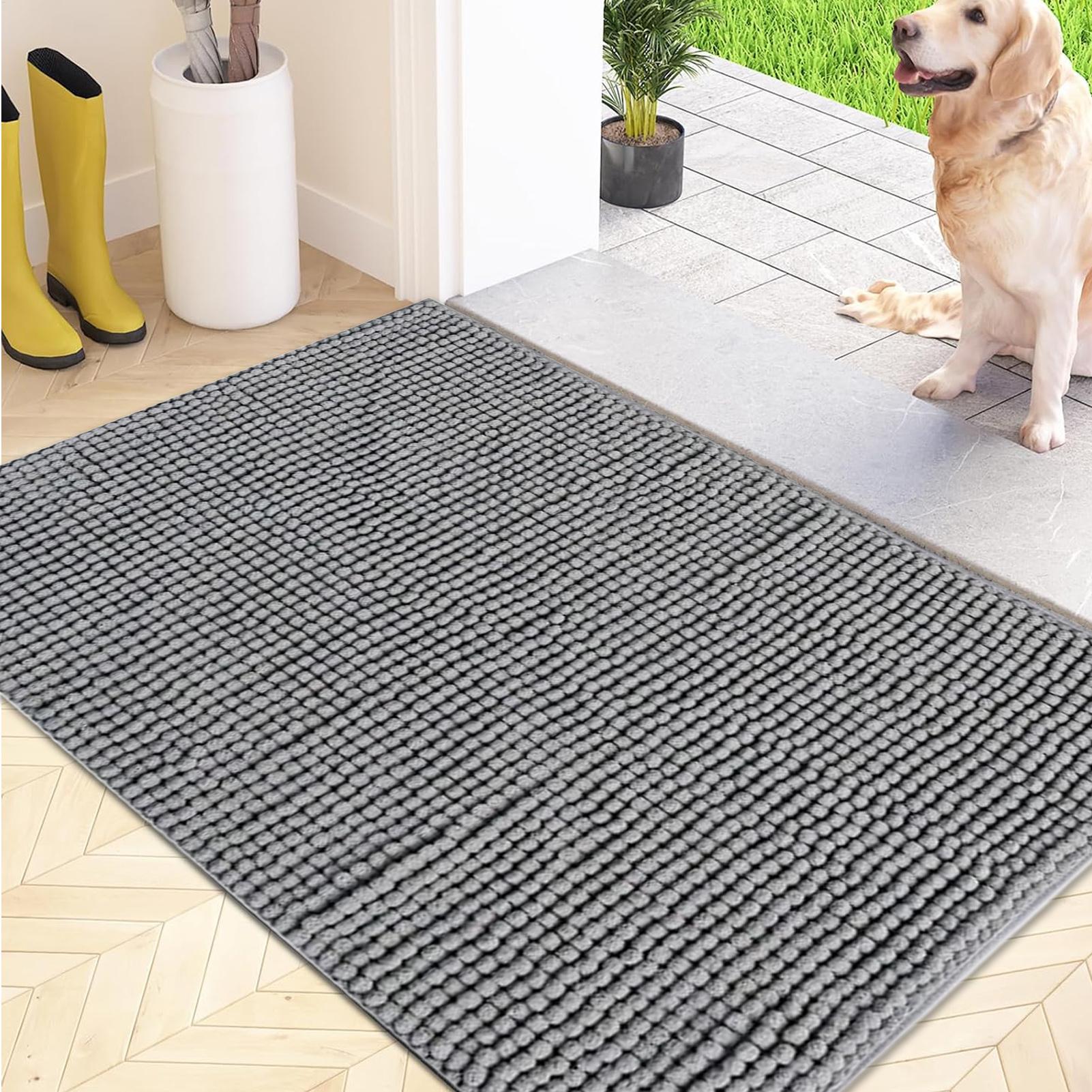 Bamboo Bath Mat - Hundetürmatte für schlammige Pfoten, rutschfest, dick,