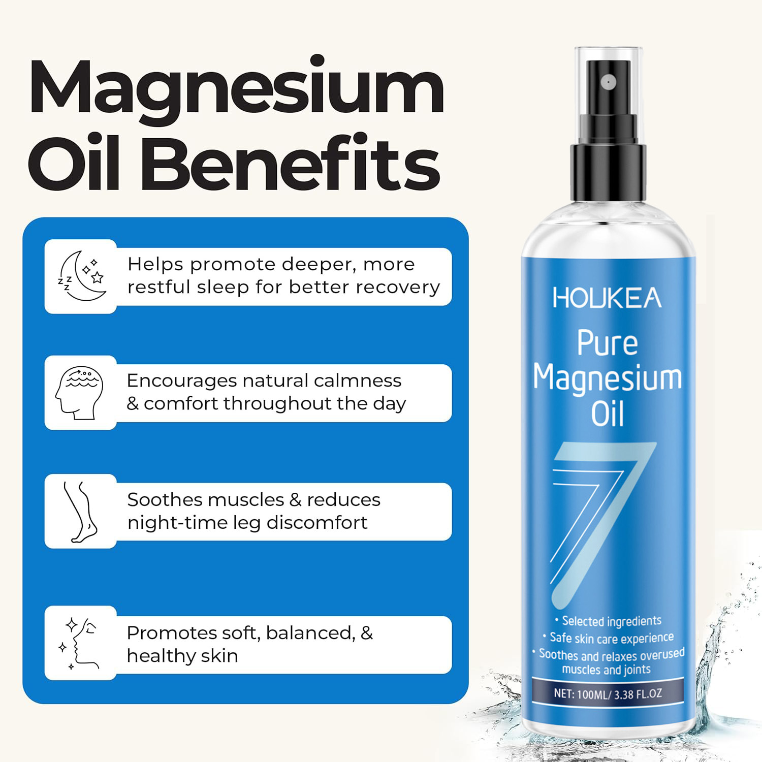 Reines Magnesiumöl-Spray, hoch – Bath Salts Magnesium Bewertung und Preis