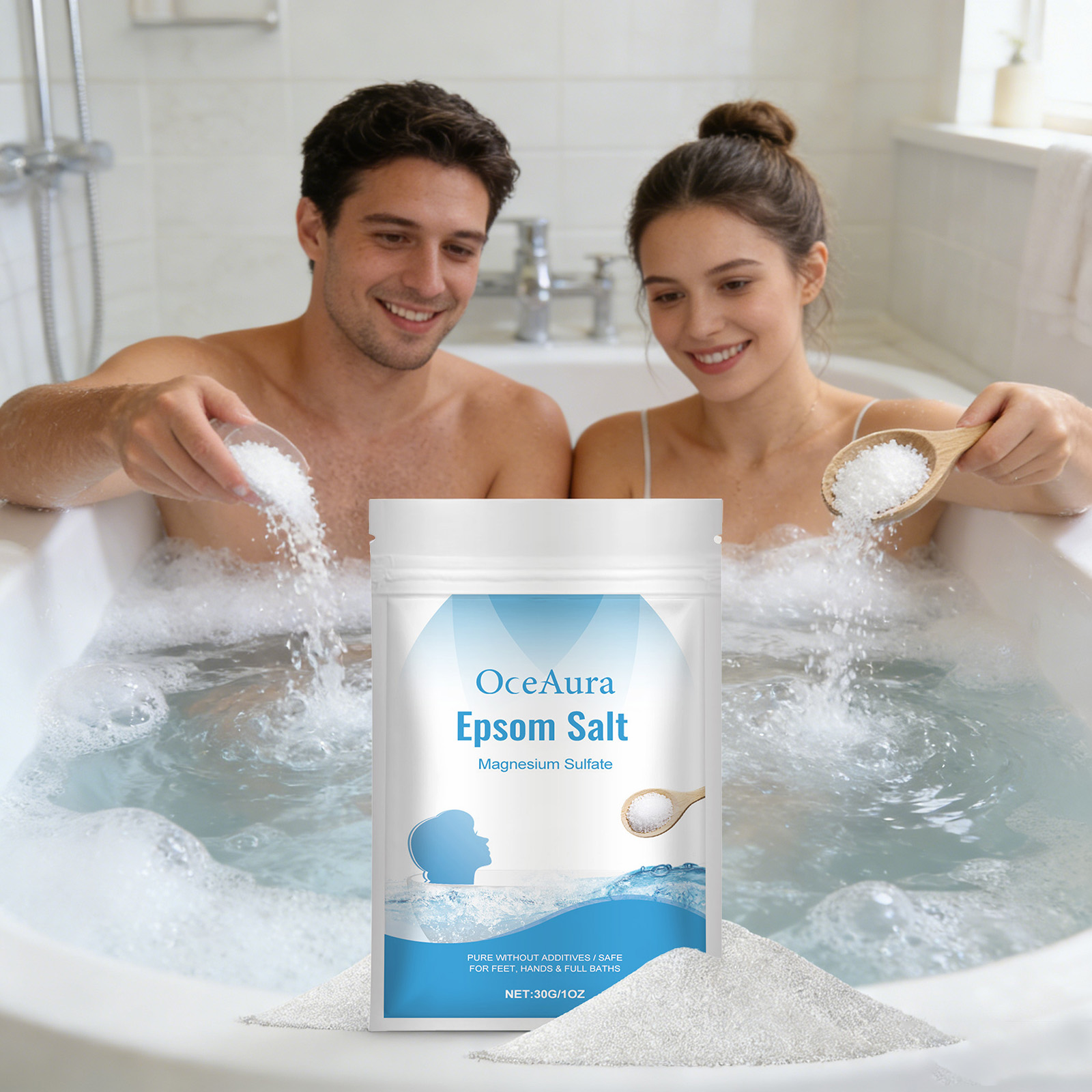 Epsom-Salz mit Blasen für das  – Bath Salts Magnesium Bewertung und Preis