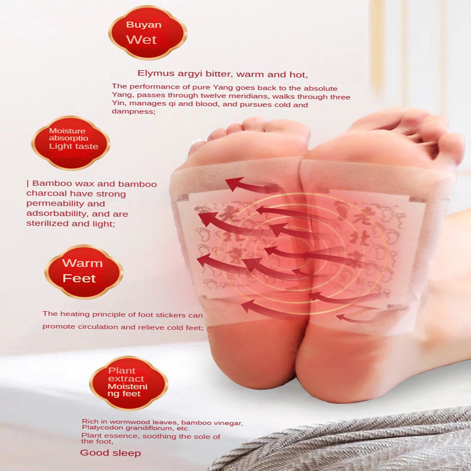 50 stücke Pads + 50 stücke Det – Detox Foot Patch Bewertung und Preis