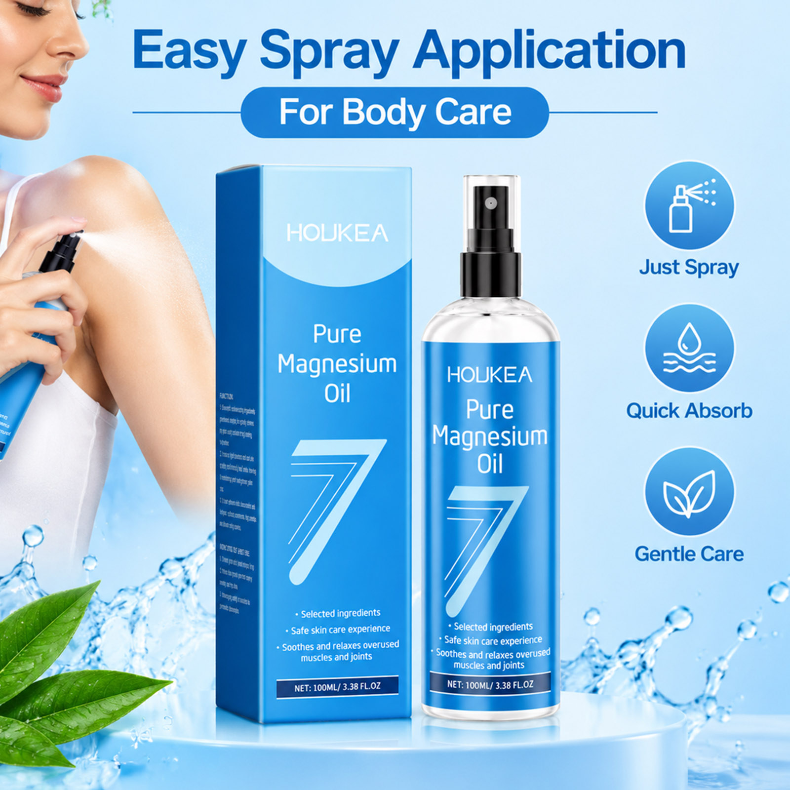 Reines Magnesiumöl-Spray 100ml – Bath Salts Magnesium Bewertung und Preis